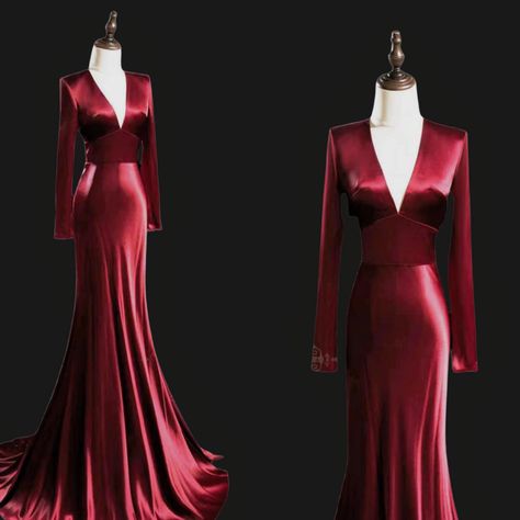 Dark Red Dress Long, Dark Red Long Dress, Dark Red Gown, Dress Creator, Dark Red Dresses, Red Dress Long, Fantasy Dresses, Dress Sketches, Fantasy Dress