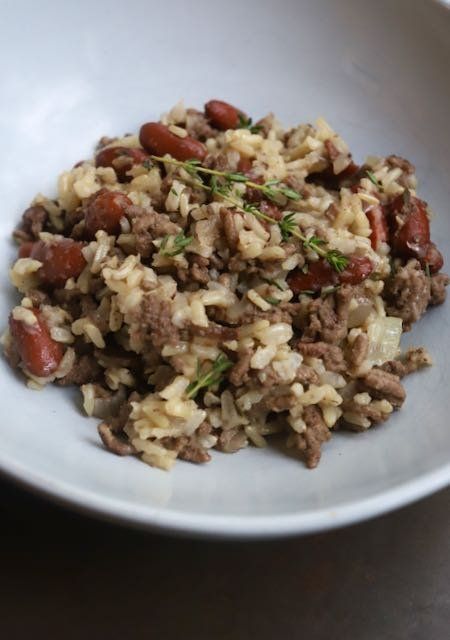 RICE BEANS AND GROUND BEEF — COFFEE AND CHAMPAGNE Ground Beef Kidney Beans Rice, Beef And Kidney Beans, Rice Beans And Ground Beef, Red Beans And Rice With Ground Beef, Ground Beef And Rice Instant Pot, Ground Beef Beans Recipes, Ground Beef And Kidney Beans Recipes, Ground Beef Beans And Rice Recipes, Ground Beef And Beans Recipes