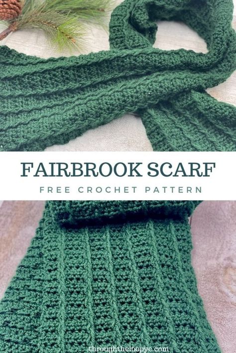 Fairbrook Scarf - Free Pattern - Through The Loop Yarn Craft Victorian Crochet Patterns, Crochet Scarf Pattern Free Easy, Victorian Crochet, Crochet Scarf For Beginners, Crocheted Scarves, Crazy Crochet, Crochet Scarf Easy, Infinity Scarfs, One Skein Crochet