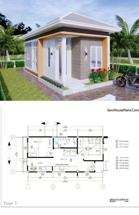 New Home Plans, Beautiful Small Homes, Sims 4 House Design, House Plan Gallery, Model House Plan, Hip Roof, Bungalow House Plans, Lego House, Bungalow House