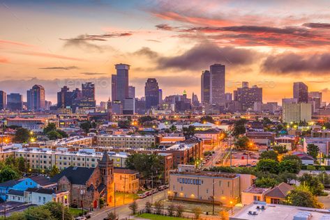 New Orleans Louisana Skyline by SeanPavonePhoto. New Orleans, Louisiana, USA skyline.#Skyline, #Louisana, #Orleans, #SeanPavonePhoto New Orleans Skyline, New Orleans City, Louisiana Usa, Twilight Photos, Garden District, Central City, Ghost Tour, New Orleans Louisiana, City Skyline