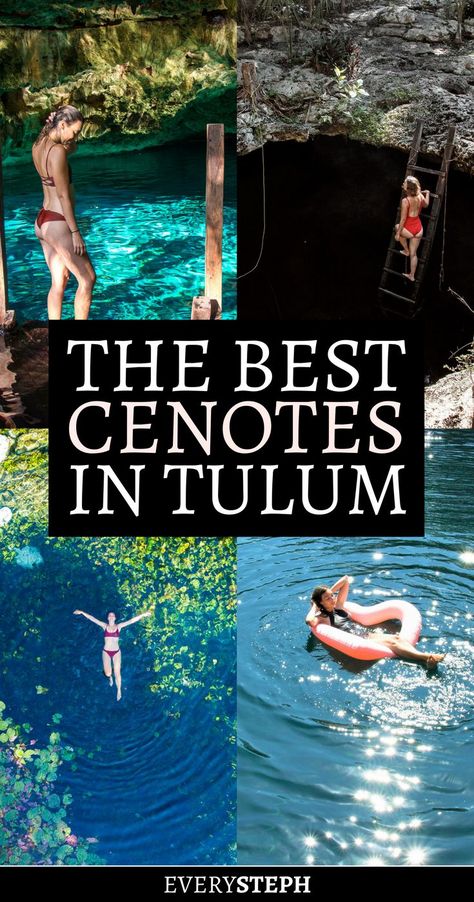 No trip to Tulum is complete without the cenotes! Check out the 5 best cenotes in Tulum that you need to visit if you are dreaming of swimming in caves or among water lilies... trust me, you won't regret it! | cenotes Tulum | best cenotes Riviera Maya | cenotes Yucatan | cenote Mexico | things to do in Tulum Mexico | Tulum cenote caves | cenote Dos Ojos Tulum | cenote Calavera | cenote Zacil Ha | cenote carwash #cenote #tulum - via @everysteph Cenotes Yucatan, Cenote Mexico, Cenotes Mexico, Tulum Travel, Mexico Travel Guides, Central America Travel, Visit Mexico, Mexico Vacation, Tulum Mexico