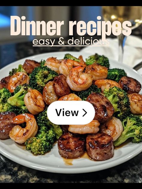 Lemon8 · Honey Garlic Shrimp, Sausage, and Broccoli · @Shanya Blue Honey Glazed Shrimp, Glazed Shrimp, Sausage And Broccoli, Honey Garlic Shrimp, Shrimp Sausage, Instagram Recipes, Honey Glazed, Honey Glaze, Garlic Shrimp