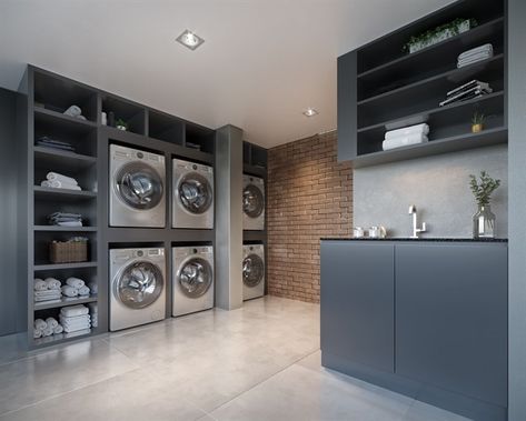 Luxurious Laundry Room, Luxury Storage Room, Modern House Laundry Room, Modern Laundry Rooms Luxury, Mansion Laundry Room, Landry Designs Room, Laundry Room Luxury, Luxury Laundry Room, Dream Laundry Room