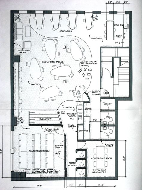 Office Layout Design, Coworking Office Design, Coworking Design, Office Layout Plan, Unique Home Office, Design De Configuration, Office Space Planning, Coworking Space Design, Coworking Office Space