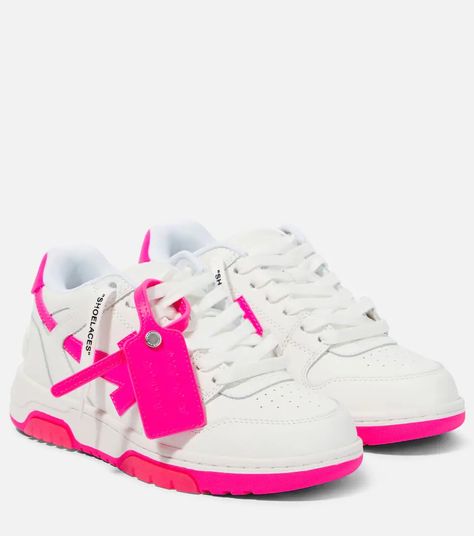 Off White Pink Sneakers, Off White Out Of Office Sneaker, White Shoes For Girls, White Shoes Outfit, Cut Nails, Off White Out Of Office, Office Sneakers, Off White Designer, Homecoming Ideas