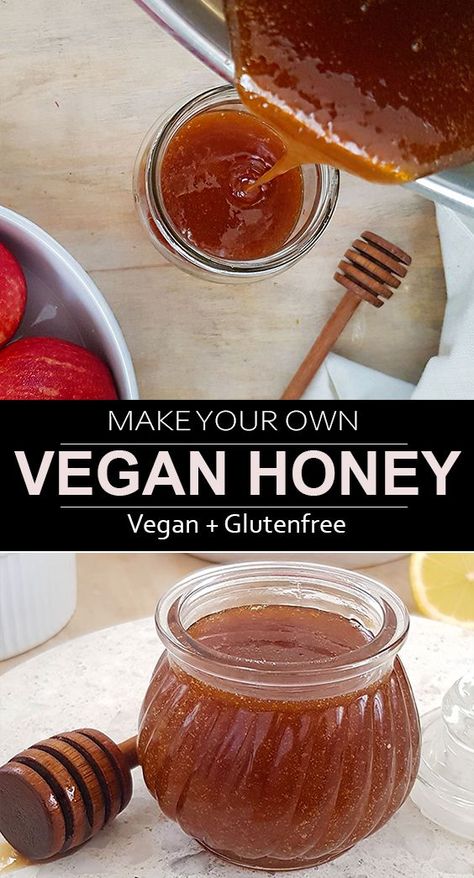 Vegan Honey Recipe, Vegan Honey, Chamomile Flower, Vegan Sauces, Sugar Syrup, Honey Recipes, Vegan Treats, Vegan Condiments, Vegan Recipe