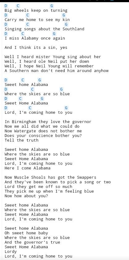 Sweet Home Alabama <3 Sweet Home Alabama Guitar Tab, Sweet Home Alabama Movie, Akordy Na Ukulele, Beau Is Afraid, Guitar Things, Only Lyrics, Easy Guitar Chords, Guitar Tabs For Beginners, Uke Songs