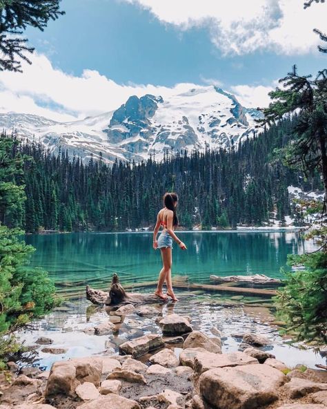 Joffre Lakes Provincial Park 2 hrs from Vancouver BC Joffre Lakes Provincial Park, Wander Women, Hiking Poses, Vacay Spots, Joffre Lake, Woman Hiking, Vision Book, Hiking Aesthetic, Women Travel