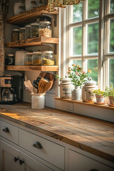 home decor, kitchen decor, granny kitchens kitchen ideas, grannycore kitchens, cottagecore kitchens, kitchen inspiration Cottagecore Kitchens, Cottage Core Kitchen, Cottagecore Kitchen, Casa Vintage, Cottage Kitchens, Cottage Kitchen, Decor Minimalist, Dream House Decor, Küchen Design