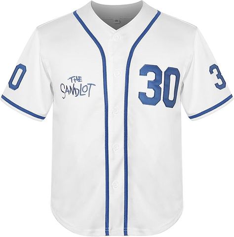 Amazon.com: Youth Sandlot Jersey,Benny The Jet Rodriguez Alan Yeah-Yeah McClennan Michael Squints Christmas Jersey for Girl Boys' (Medium,Youth 30 White Blue) : Clothing, Shoes & Jewelry Sandlot Jersey, Benny The Jet Rodriguez, Christmas Summer, Blue Clothing, Sandlot, The Sandlot, Yeah Yeah, Christmas Wishlist, Shoes Jewelry