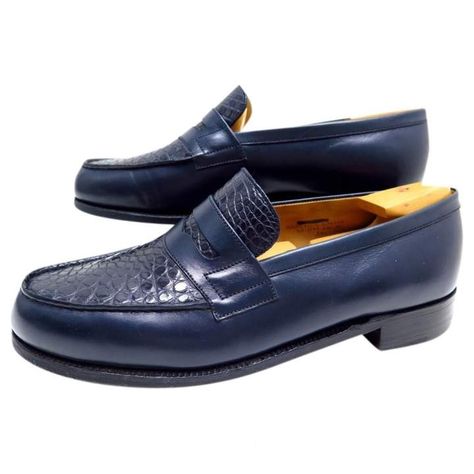 Jm Weston Blue Crocodile Flats Jm Weston, Man Fashion, Well Groomed Men, Shoe Tree, Crocodile Leather, Leather Shoes Men, Mens Fashion Shoes, Leather Flats, Shoes Men