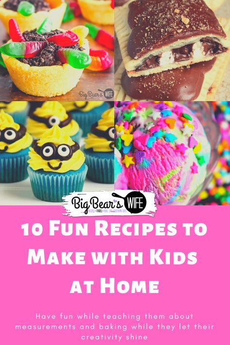 Easy Baking For Kids, Fun Recipes To Make, Recipes To Make With Kids, Easter Cake Decorating, Fun Foods To Make, School Cupcakes, Baking Recipes For Kids, Minion Cupcakes, Ice Cream Cookie Sandwich