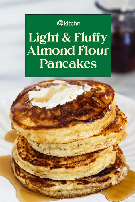 Almond Flour Pancakes Recipe (Gluten Free) | Kitchn Simple Healthy Breakfast Recipes, Innovative Recipes, Almond Flour Baking, Simple Healthy Breakfast, Almond Pancakes, Almond Flour Pancakes, No Flour Pancakes, Gf Breakfast, Pancakes From Scratch