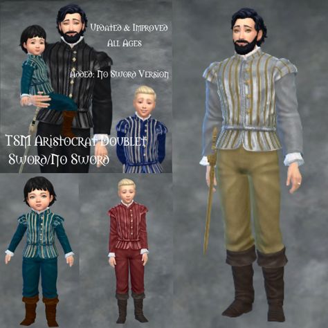 Sims 4 1600s Cc, Sims 4 Medieval Cc Male, Sims 4 Decades Challenge, Sims Medieval, Sims 4 Cc Kids Clothing, Sims 4 Anime, Cc Clothes, King Outfit, Medieval Clothes