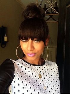 Chinese Bangs, Hair Colorful, Hair Laid, Hair Crush, Ponytail Styles, Hair Life, Pretty Hair, Love Hair, Hair Dos