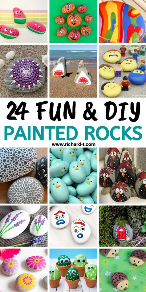 The 24 Best Painted Rocks That Are Heaps Of Fun Toll Painting, Diy Painted Rocks, Rocks Painting, Ladybug Rocks, Kids Homemade, Happy Stones, Painted Rocks Kids, Painted Rocks Craft, Painted Rocks Diy