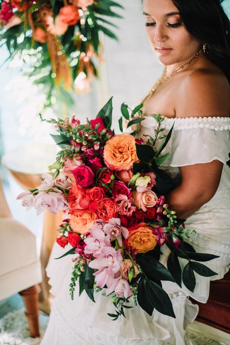 Spanish Bouquet, Pride Photoshoot, Tropical Elopement, Tropical Themed Wedding, Zion Wedding, Flower Moxie, Flower Workshop, Beach Wedding Decorations Reception, Hacienda Wedding