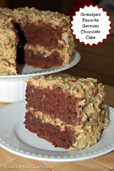 German Chocolate Cake recipe and this delicious frosting recipe are both easy and the best! This recipe made from scratch is delicious. Your guests will ask for the recipe. Best German Chocolate Cake Recipe, German Chocolate Cake Recipe, German Chocolate Cake, German Chocolate, Pie Cake, Piece Of Cake, Sweet Chocolate, Chocolate Cake Recipe, Food Cakes