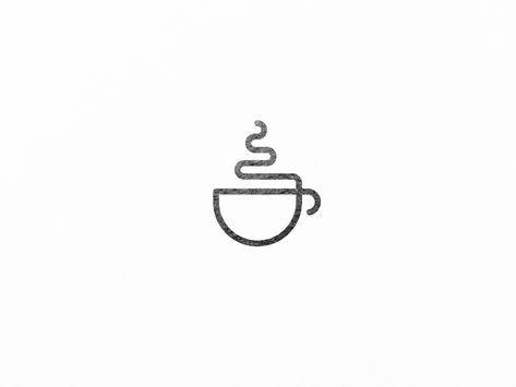 A minimalistic logo design for a coffee shop out of one line. by matteomueller on Dribbble Coffee Beans Logo Design, Coffee Cup Illustration Design, Minimalist Coffee Logo, Coffee Cup Logo, Wood Logo Design, Minimalistic Logo Design, Design Coffee Shop, Coffee Logo Design, Logo Design Coffee