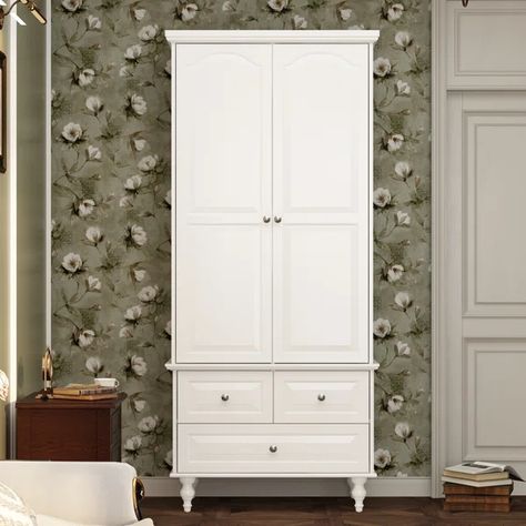 Arvil Solid + Manufactured Wood Armoire Minimalist Design Style, Wood Armoire, Armoires & Wardrobes, Bedroom Armoire, Deck Box Storage, Bathtub Accessories, Style Minimaliste, Shed Storage, Mudroom Furniture