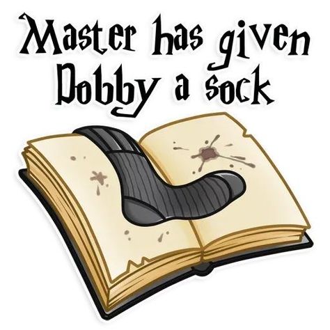 Dobby Harry Potter Illustration, Harry Potter Dialogues, Dobby Drawing, Dobby Quotes, Dobby Sock, Harry Potter Party Games, Harry Potter Dobby, Harry Potter Journal, Harry Potter Socks