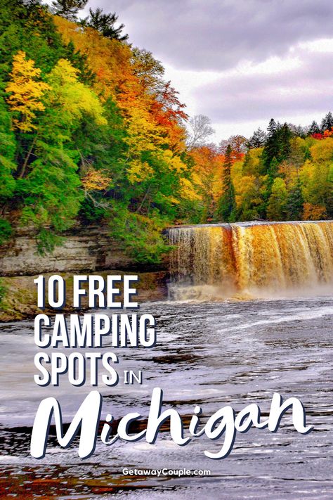 Finding free camping in Michigan is a best-kept secret—most campgrounds fill up 6-12 months in advance. Find out where to camp for free! 10 Free Camping Spots in Michigan Camping Michigan, Camping In Michigan, Michigan Camping, Couples Camping, Camping In England, Romantic Camping, Yosemite Camping, Mackinaw City, Rv Road Trip