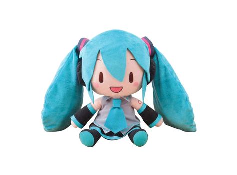 Mega size plush of the vocaloid idol Hatsune Miku. Decorative plush that is 30 cm tall, by Sega. Miku Plush, Big Plush, Plush Toy Dolls, Anime Dolls, Yandere Simulator, Cute Plush, Friend Birthday Gifts, Tuba, Anime Figures