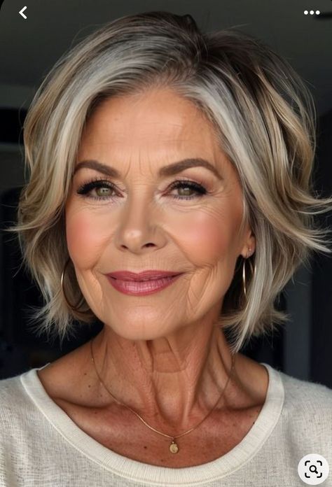 Discover chic, low-maintenance short hairstyles for women over 60 that are easy to style and suit different hair types and face shapes. Women's Mohawk, Hairstyles Celebrities, Kort Bob, Over 60 Hairstyles, Old Hairstyles, Mohawk Hairstyles, Layered Bob Hairstyles, Hairstyles Women, Women's Hairstyles