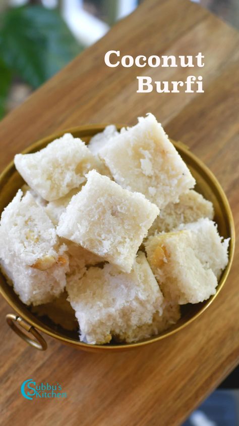 Diwali Faral, Coconut Burfi, Diwali Sweets Recipe, Indian Vegan, Coconut Dessert, Burfi Recipe, Dessert Recipies, Diwali Sweets, Sweet Dish