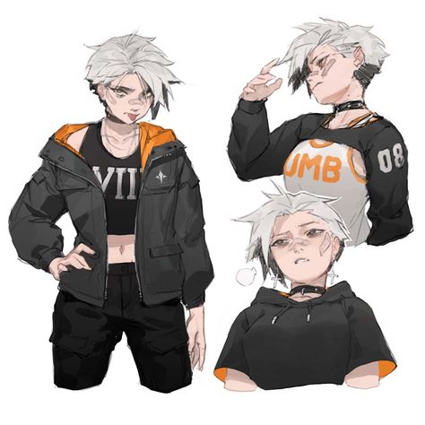 Tomboy Art, Cyberpunk Character, Girls Characters, Female Character Design, Character Design References, Dnd Characters, White Hair, Fantasy Character Design, Character Design Inspiration