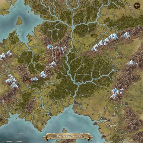 Shining Kingdoms | Inkarnate - Create Fantasy Maps Online Fantasy Map Kingdom, Fantasy Kingdom Map, Inkarnate Maps, Medieval Maps, Drawing Maps, Medieval Steampunk, Map Inspiration, Kingdom Map, Fantasy City Map