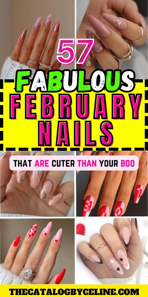 57 Fabulous February Nails That Are Cuter Than Your Boo | February Nails 2024 | Valentines Nails Nail Ideas February, Nail Ideas Valentines Day, Nail Ideas Valentines, Cute February Nails, February Nail Colors, February Nail Designs, January Nail Designs, January Nails, February Nails