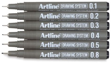 Artline Drawing Fineliner Pens, Drawing System, Set of 6 ... https://www.amazon.ca/dp/B00E3JPAF4/ref=cm_sw_r_pi_awdb_t1_x_.CHiEbSCD7SW8 Artline Drawing, Drawing Pens, Technical Pen, Drawing Accessories, Fineliner Pens, Drawing Pen, Ink In Water, Fine Pens, Art Line