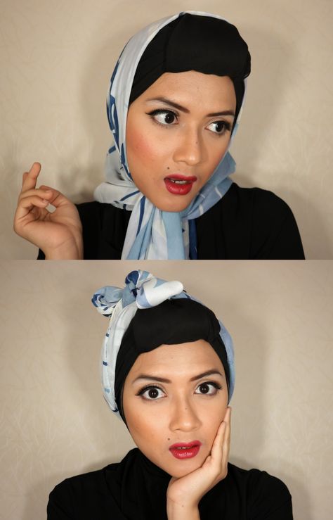 Retro 1950s: Make Up and Hijab Look #makeup #retromakeup #makeupoftheday Style Retro Hijab, Hijab Retro Style, 1950s Make Up, Retro Hijab, 70s Rock And Roll, Beauty Journal, 80s Makeup, Style Tutorial, Vintage Fashion 1950s