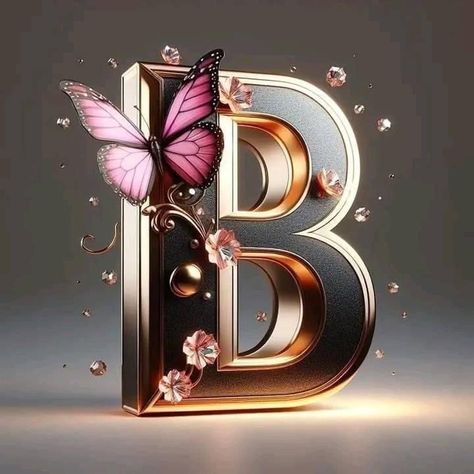 B Letter Design, Decoupage Letters, B Letter Images, B Letter, $b Wallpaper, Emoji Wallpaper Iphone, Alphabet Style, Letter Art Design, Disney Font