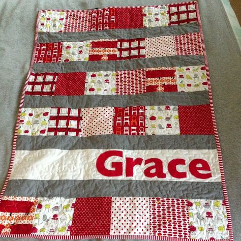 Childrens Quilts, Baby Quilt Patterns, Patchwork Quilting, Rag Quilt, Quilting Tips, Easy Quilts, Quilting Crafts, Baby Crafts, Baby Quilt