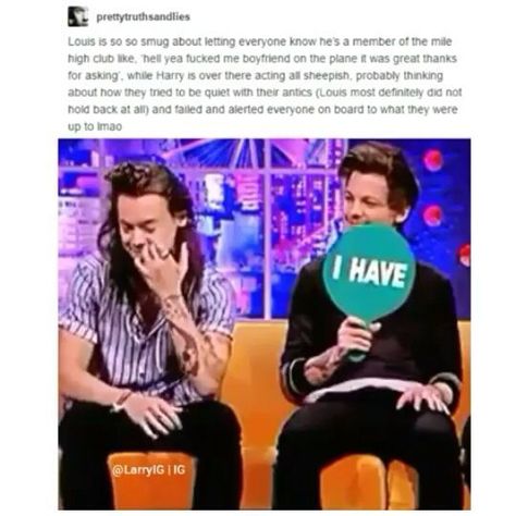 Larry Proof, Ranking 1, Disco Hair, Larry Shippers, Mile High Club, One Direction Humor, One Direction Memes, Louis And Harry, One Direction Pictures