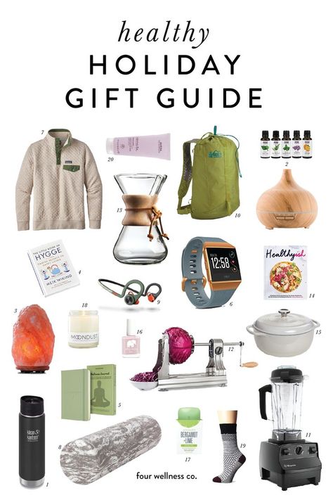 Wellness-inspired gift ideas for your holiday shopping list. // Healthy Holiday Gift Guide 2018 // Gift ideas for: Healthy & Happy, the Fitness Lover, the Home Chef, Stocking Stuffers #giftguide #healthyliving #giftideas Gifts For Healthy Lifestyle, Shopping List Healthy, Wellness Images, Holiday Shopping List, Healthy Gift, Workplace Wellness, Peinados Recogidos, Healthy Holidays, Healthy Lifestyle Tips