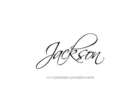 Tattoo Design USA Capital City Name Jackson Jackson Tattoo Name, Jackson Name Tattoo, Daniel Nolan, Cat Outline Tattoo, Jackson Name, Tattoos With Names, Name Tattoo Ideas, Cursive Tattoos, Cat Outline