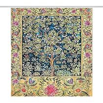 Full Coverage Cross Stitch, Tree Of Life Tapestry, Tapestry Pattern, Floral Shower Curtains, Tapestry Weaving, Floral Border, Birds Flying, Color Blending, Life Design