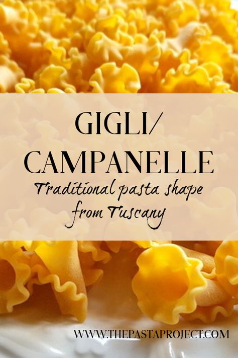 Campanella Pasta, Gigli Pasta Recipes, Campanelle Pasta Recipes, Gigli Pasta, Pasta In Italy, Gourmet Vegetarian, Campanelle Pasta, Tuscan Pasta, Gourmet Pasta