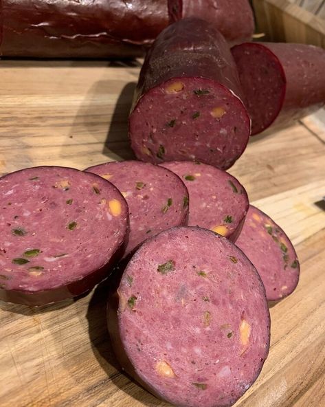 How to Make Jalapeño Cheddar Summer Sausage | Wild Game Processing — FollowHerArrow Beef Summer Sausage Recipes, Deer Summer Sausage Recipe, Sausage Seasoning Recipes, Deer Bologna Recipe, Smoked Summer Sausage, Venison Summer Sausage Recipe, Venison Summer Sausage, Homemade Summer Sausage, Venison Sausage Recipes