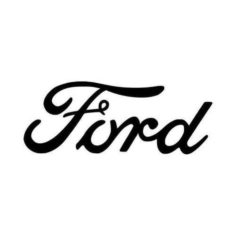 Ford Script Logo Vinyl Decal Sticker. Many Size Options and Color Options. Industry standard high performance  3 mil calendared vinyl with an Outdoor durability of 7 years. Has a beautiful glossy finish. Perfect for any car, truck, boat, airplane, skateboard, glass, or pretty much anything else you can stick it to. Focus Logo, Ford Logo, Stick It, Car Logo, Rock Ideas, Sticker Ideas, Vinyl Ideas, Script Logo, Cricut Creations