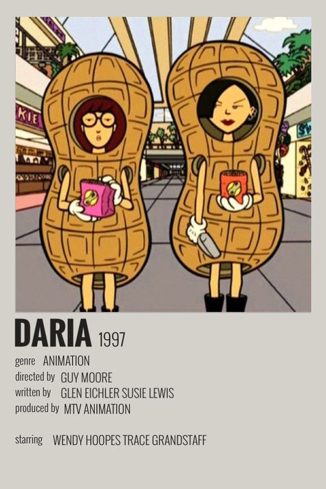 Daria Show, Daria Mtv, Movie Character Posters, Daria Morgendorffer, Film Posters Minimalist, Alternative Movie Posters, Film Posters, Iconic Movies, Vintage Cartoon