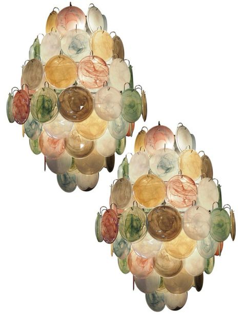 Check out this item from 1stdibs! Pair Mid-Century Italian Arlecchino Murano chandeliers: https://www.1stdibs.com/id-f_35701122 Murano Chandelier Modern, Murano Wall Light, Murano Glass Chandelier Vintage, Pink Murano Glass Chandelier, Murano Chandelier, Design Salon, Christal Chandelier Murano, Deco Luminaire, Chandelier For Sale