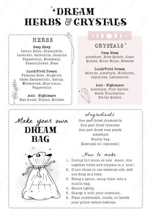 Sleeping Spells Witches, Spells For Lucid Dreaming, Sleep Pouch Spell, Sleep Herbs Witchcraft, Lucid Dreaming Spell, Dream Herbs Witchcraft, Lucid Dreaming Spell Jar, Spell For Good Dreams, Lucid Dreaming Witchcraft