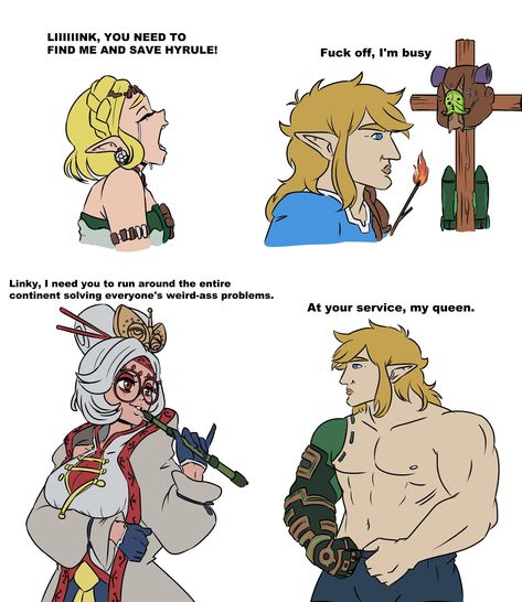 Gamer Meme, Zelda Funny, Link Zelda, My Queen, I'm Busy, Zelda Art, Legend Of Zelda Breath, Gaming Memes, Internet Funny