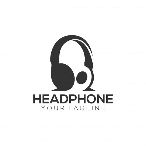 Headphone logo Premium Vector | Free Vector #Freepik #freevector #freebackground #freelogo #freeposter #freemusic Dj Logo Ideas, Logo Design Music, Headphones Logo, Rf Logo, Sound Logo, Logo Music, Tool Logo, Music Logo Design, Funny Logo