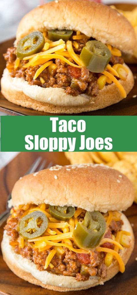 Taco Sloppy Joes, Homemade Sloppy Joe Recipe, Loose Meat, Wraps Recipes, Homemade Sloppy Joes, Kid Recipes, Meat Sandwich, Sloppy Joes Recipe, Mexico Food